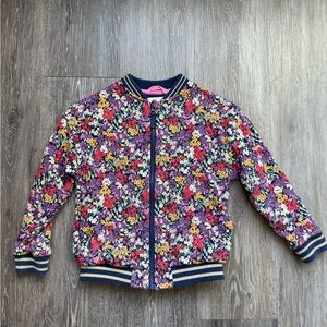EUC Mini Boden Floral Bomber Jacket